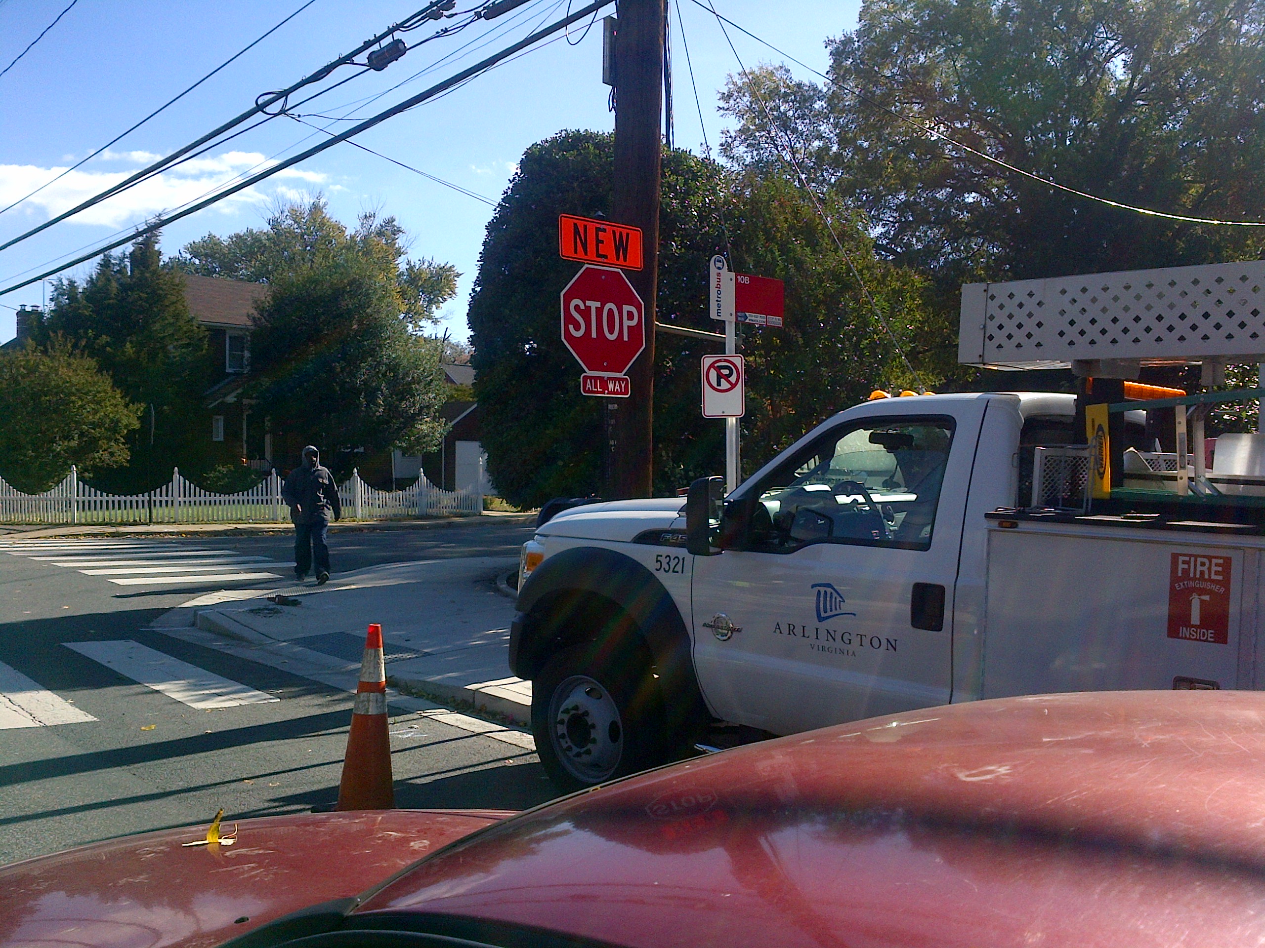 Truck Stopping at Sign Truck Stopping at Sign